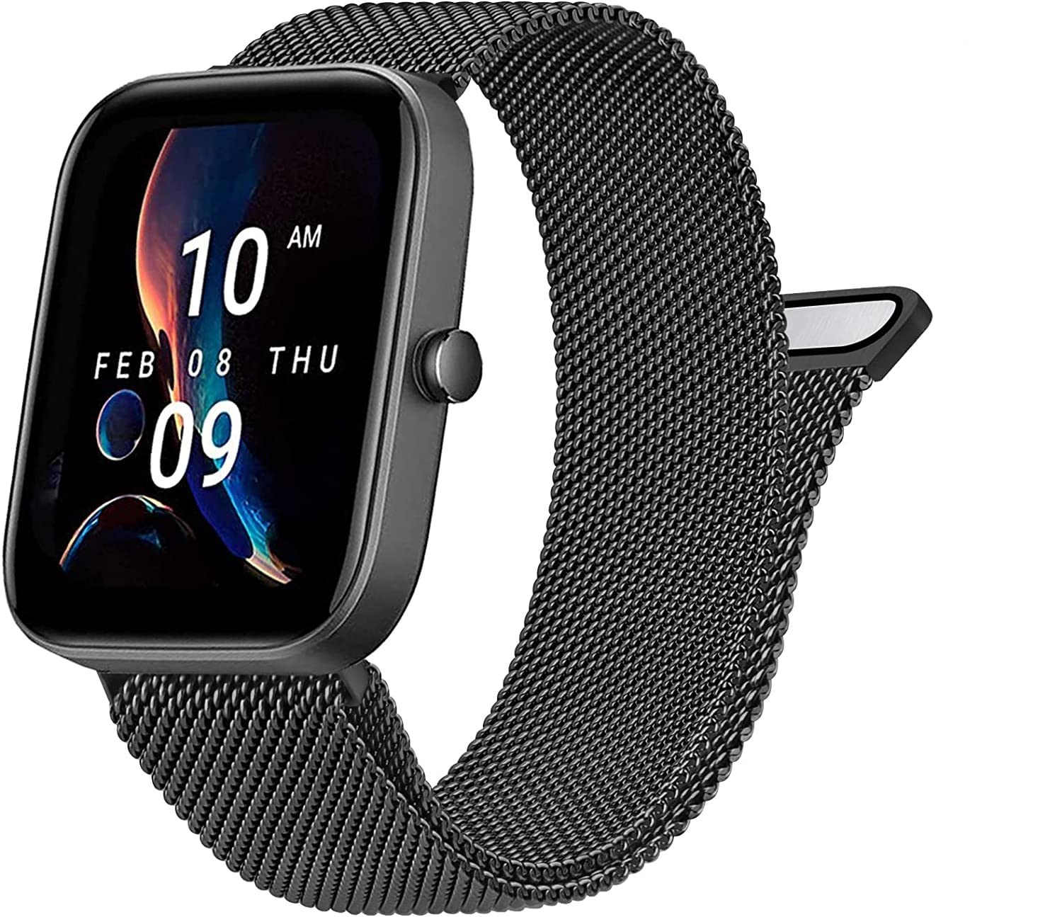 Foissy Metal milanese Bands compatible for Amazfit GTS 4/4 Mini / 3/2 / 2e / mini, 20mm Magnetic Clasp Stainless Steel Replacement Watch Strap for men and women