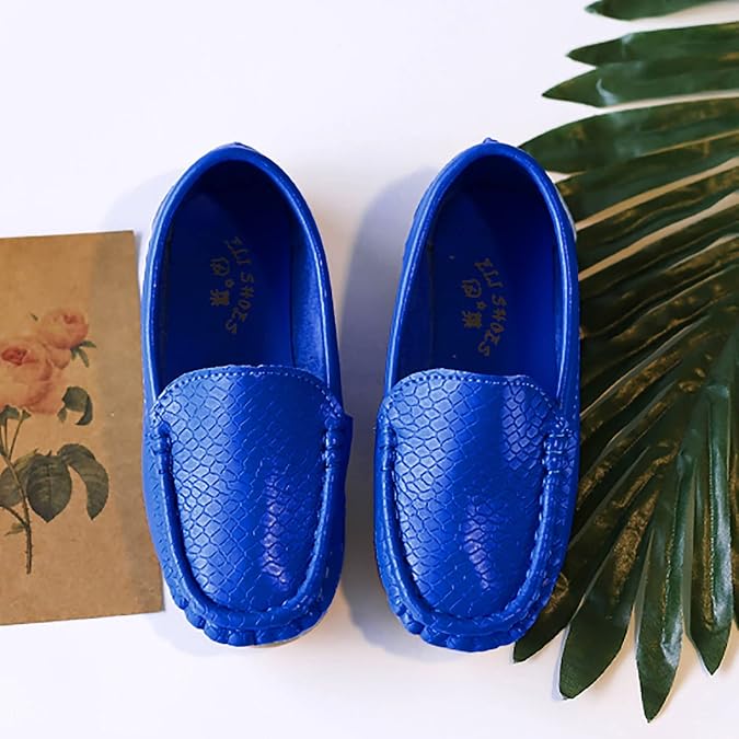 Children's Classic Moccasins Flat Slippers Slip On Penny Loafer Soft Comfort Shoes Boat Shoes PU Leather Moccasin Toddler Flat Low Shoes Comfortable First Walking Shoes Gifts Children