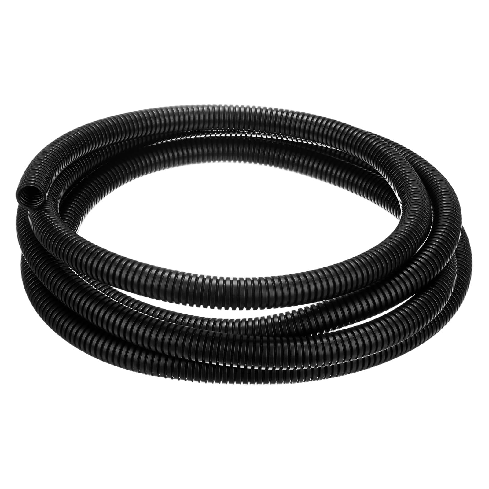 Photo 1 of M METERXITY 1/2" ID Pond Tubing, 10ft Corrugated Flexible Reinforced PP Hose Kinkproof Strong Pump Tube for Garden Ponds/Waterfall Sump Pump Hose/Filters/Drainage [Black]