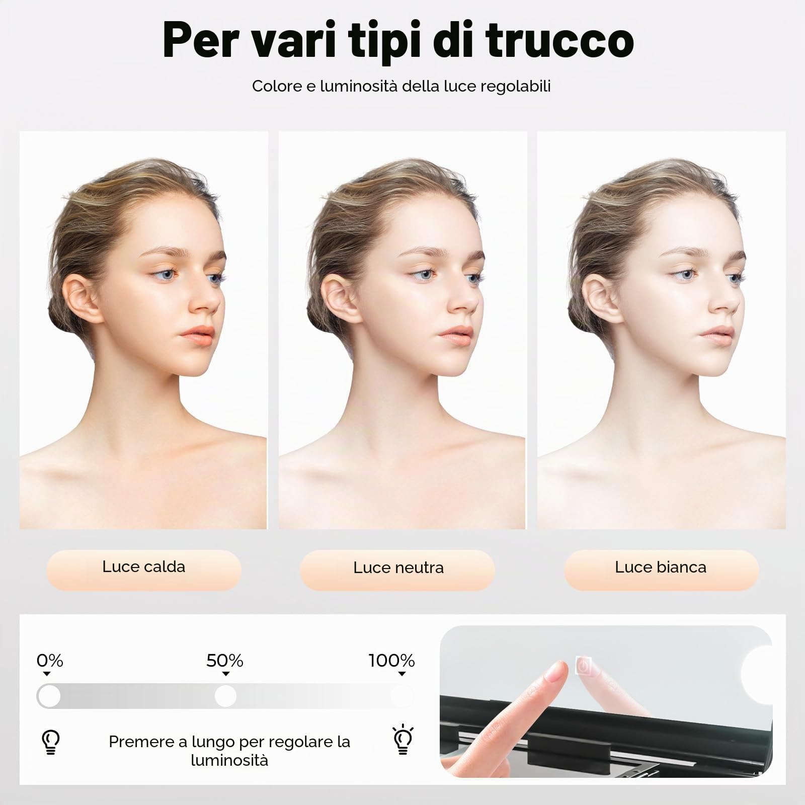 Valigetta per trucchi, professionale, grande, con luce LED e specchio, con chiusura a chiave, con 4 ruote, gamba regolabile per trucchi professionali, parrucchieri (nero), Nero , Viaggi