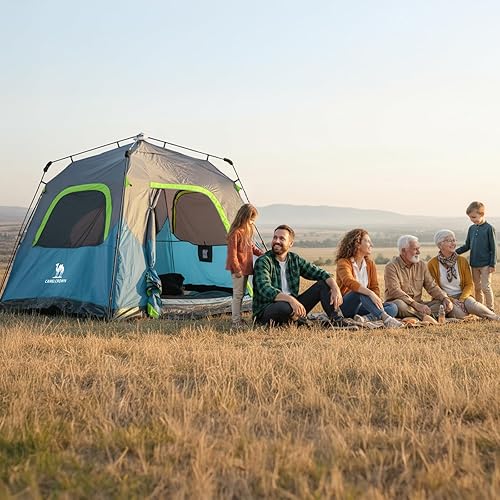 Miniatura 7 de CAMEL CROWN Tiendas de campaña instantáneas para acampar 4-6 personas, impermeable, fácil instalación, se instala en 60 segundos, tiendas de campaña