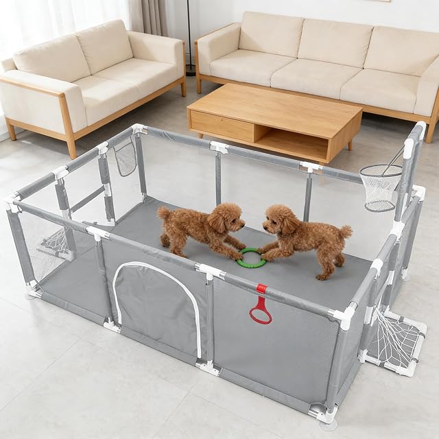 Foto 2 de 8 de Grande Parque para Perros, con Puerta