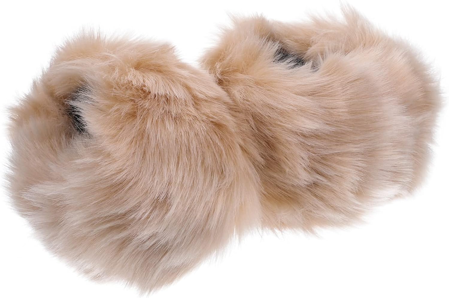 Holibanna Winter Fuzzy Wrist Cuffs Fur Cuffs for Women Girls Hand Ring Fuzzy Hand Warmers Fluffy