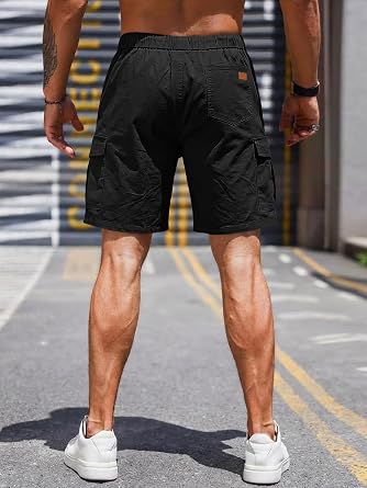 JMIERR Mens Casual Cargo Shorts Stretch Twill Chino Shorts