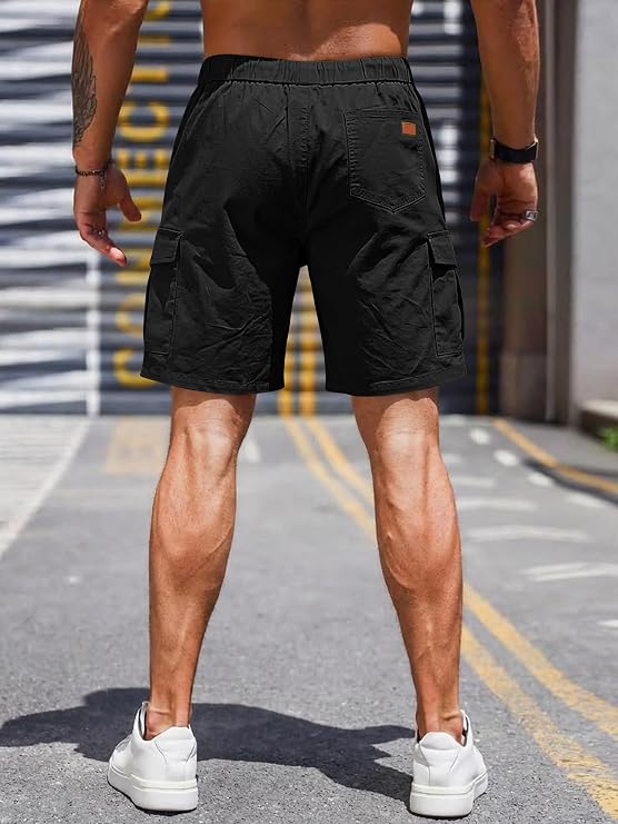 JMIERR Mens Casual Cargo Shorts Stretch Twill Chino Shorts