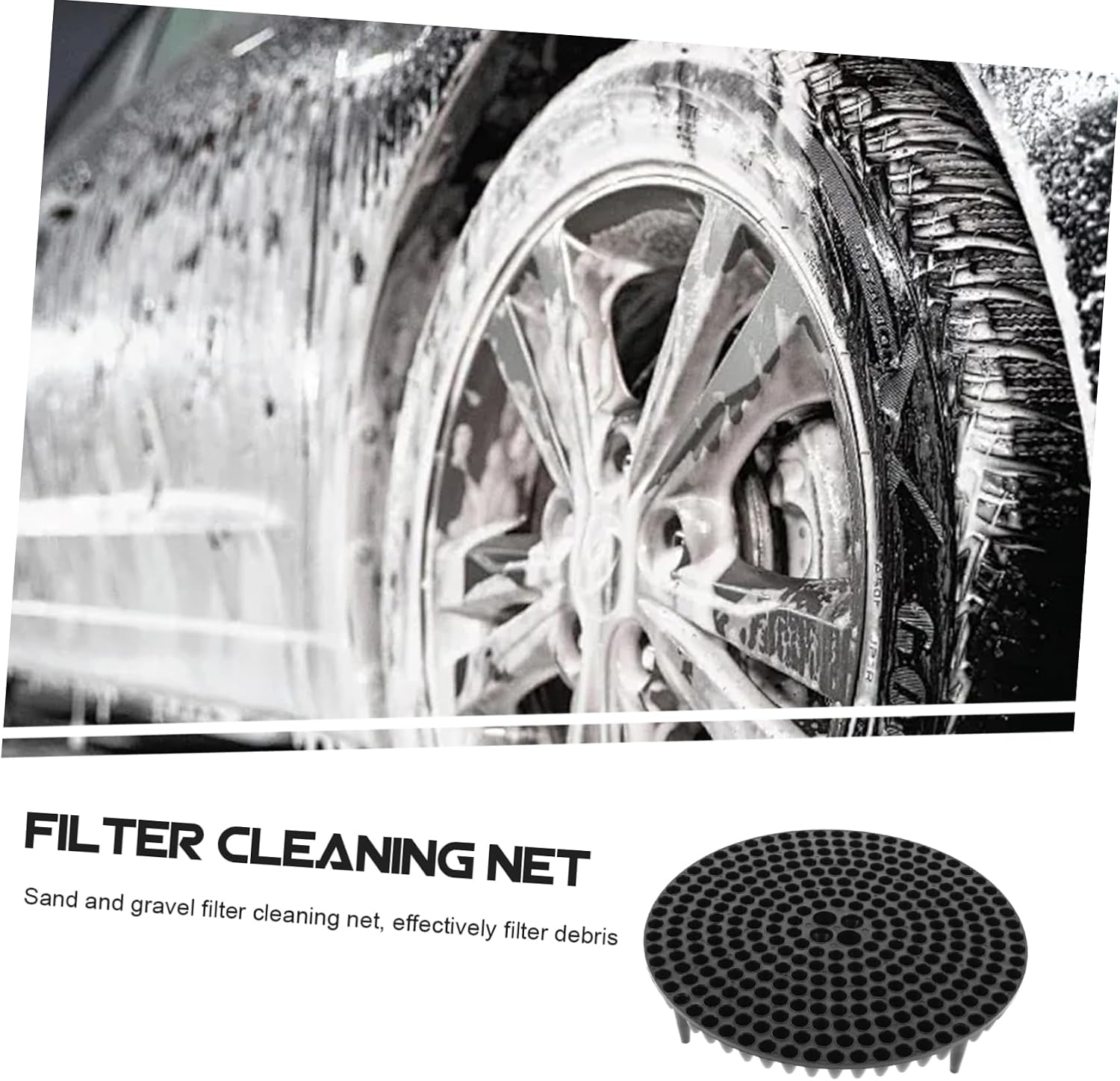 GLEAVI 1 Pair Car Wash Filter Screens for Car Washing PP Black
