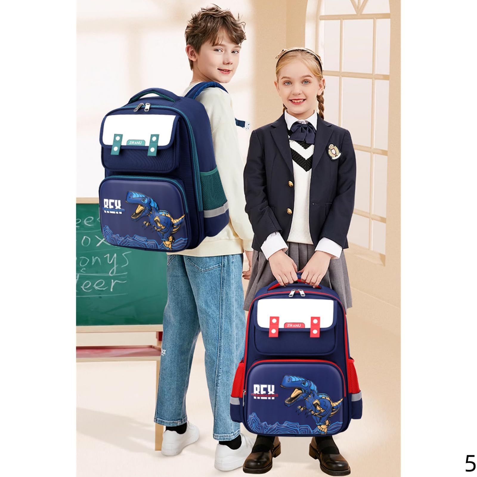 Zainetto Bambina Zaini per Uomini E Donne, Gradi 1-3-6, Borse Scolastiche Bambini-Rosso