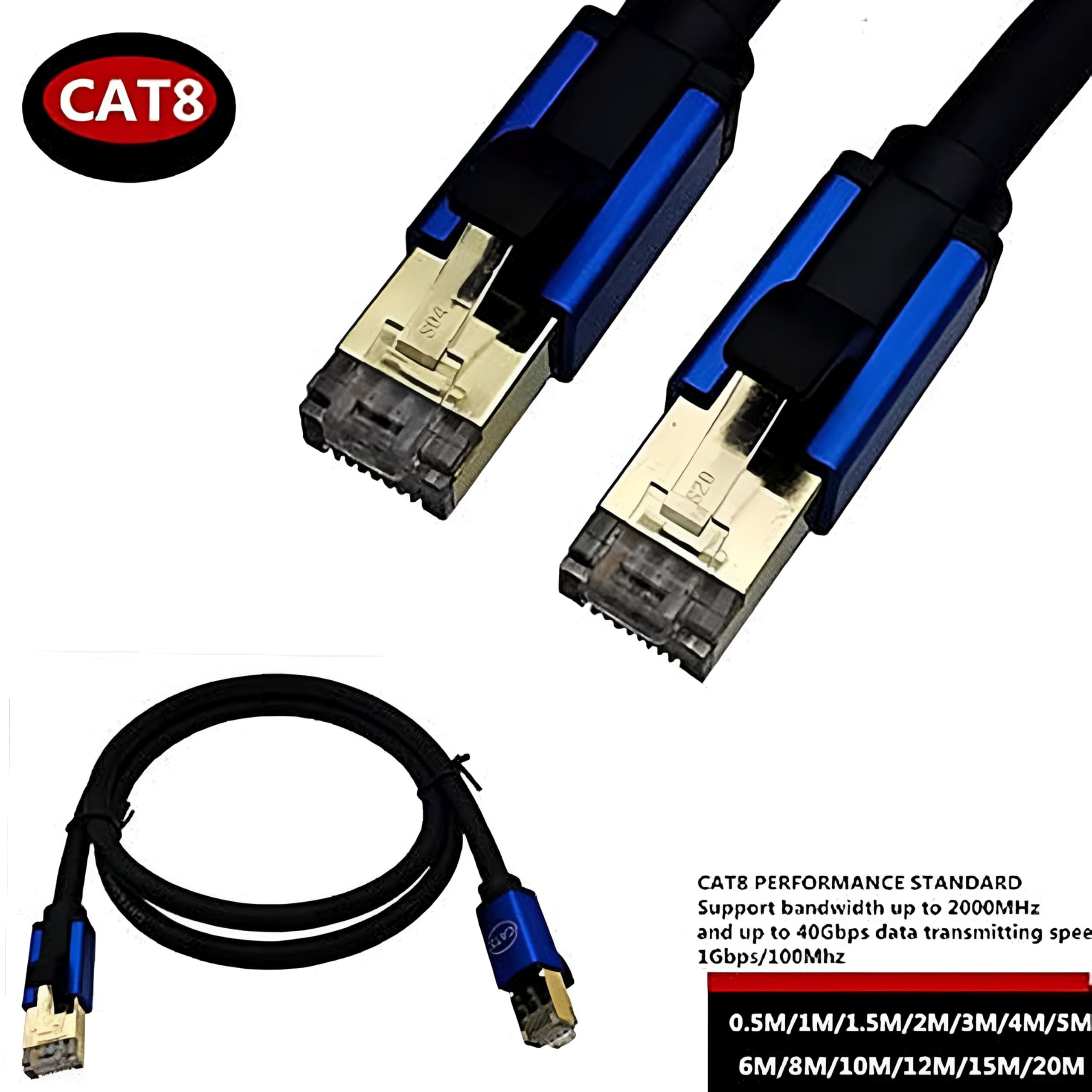 Cat 8 Ethernet Cable - 15M, 40Gbps, Shielded -7 Cat 8 Ethernet Cable - 15M, 40Gbps, Shielded -7
