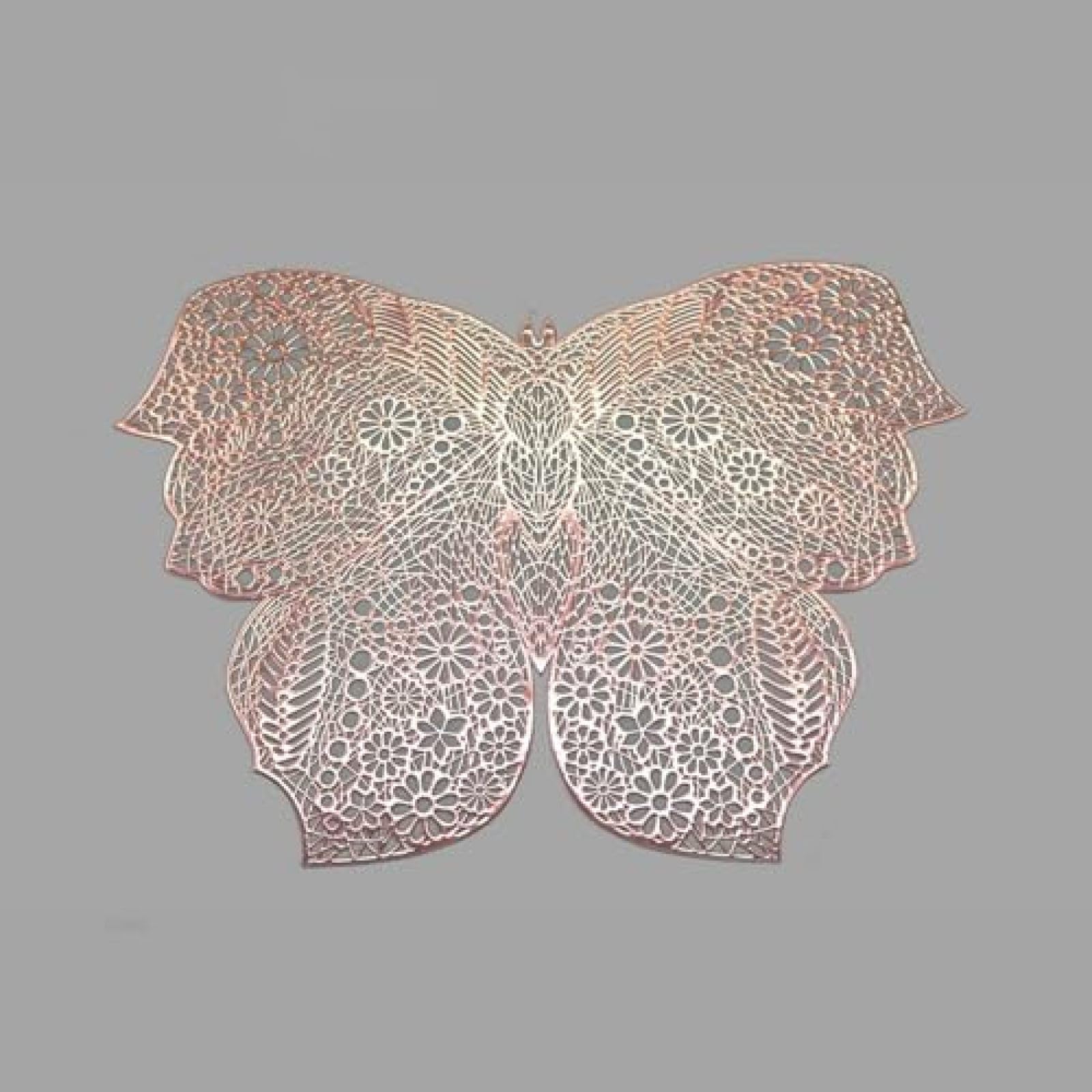 Set de table papillon or rose 45x33 cm lavable résistant chaleur
