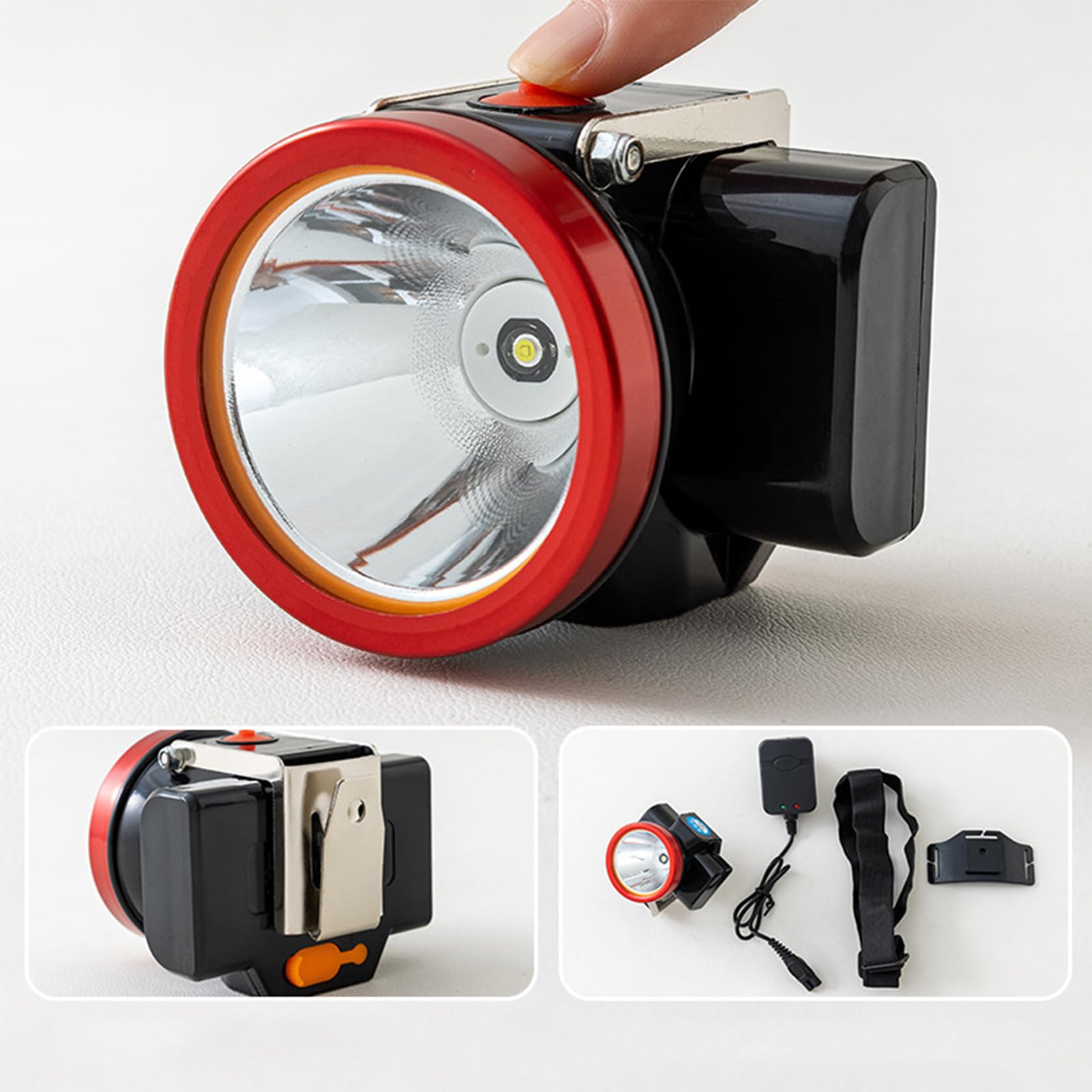 Bezpieczeństwo Lampa górnicza, super jasna lampa górnicza LED Wodoodporna latarka czołowa Przeciwwybuchowa Czapka z twardym kapeluszem Reflektor, Camping Hiking Górnictwo Reflektor
