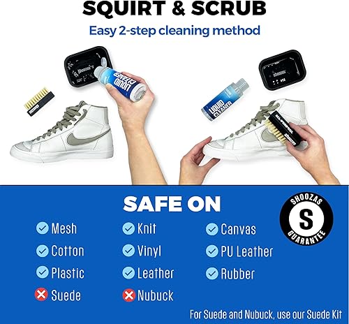 Miniatura 3 de Shoozas Kit de limpieza de zapatos sin desorden, potentes y delicados, secado rápido, no tóxico, seguro en todos los materiales.
