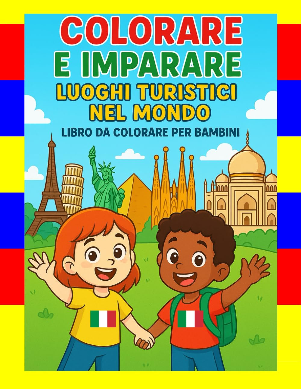 Colorare e Imparare: Luoghi Turistici Nel Mondo (Colorindo e Aprendendo)