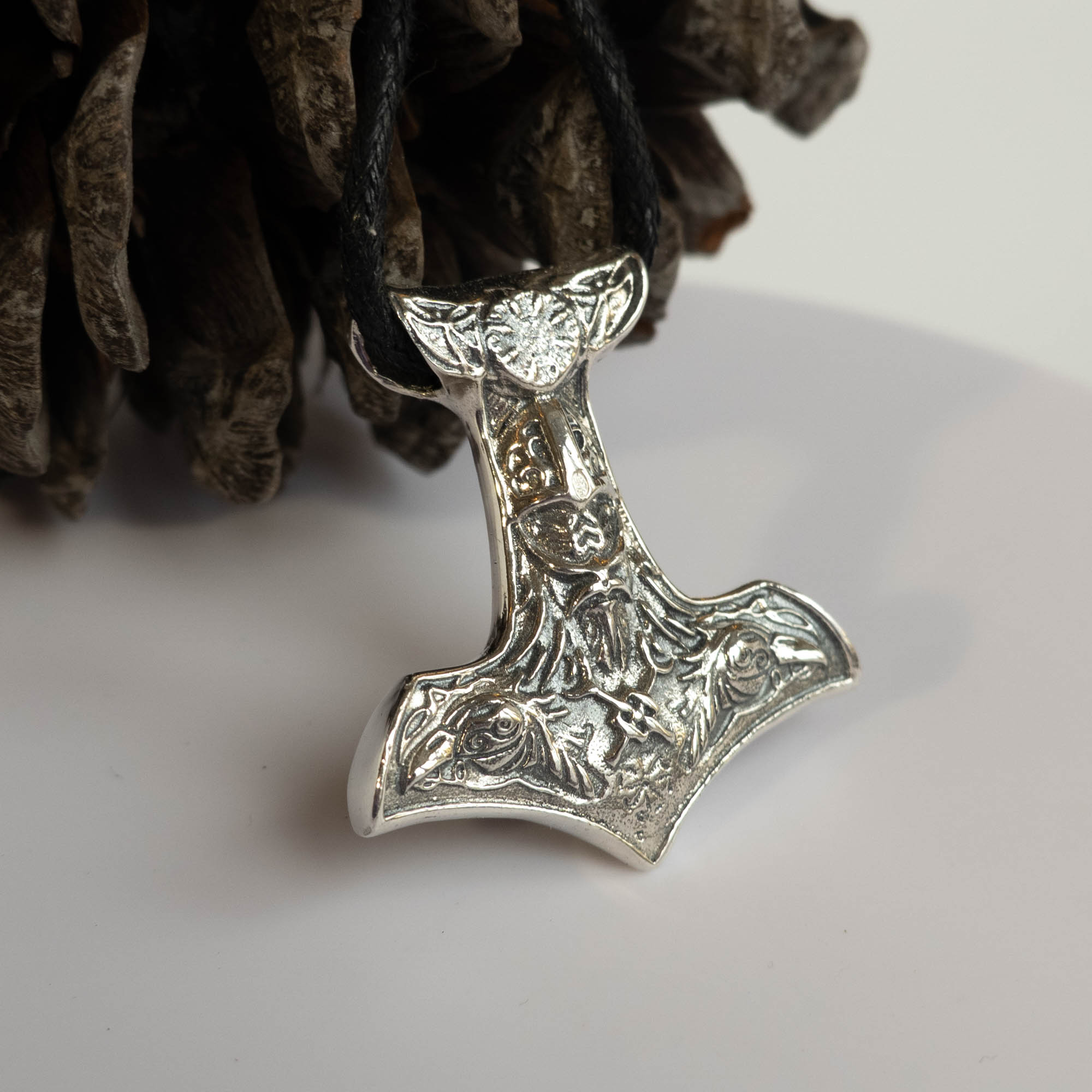 Amazon.com: Huge Viking Thors Hammer Necklace - Solid 925 Sterling