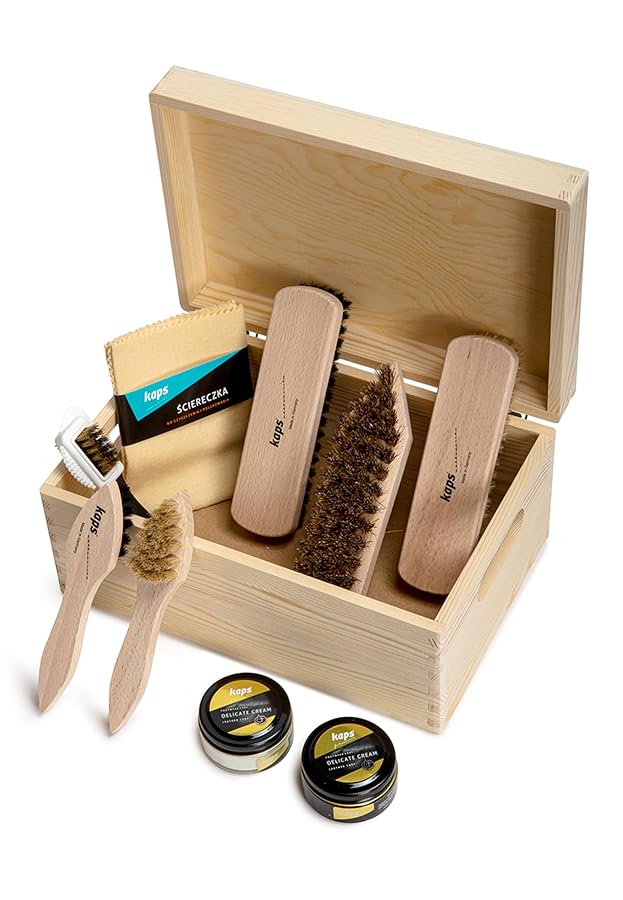 Shoe Cleaning Kit Leather Case Shoe Care Kit Shine Black Neutral