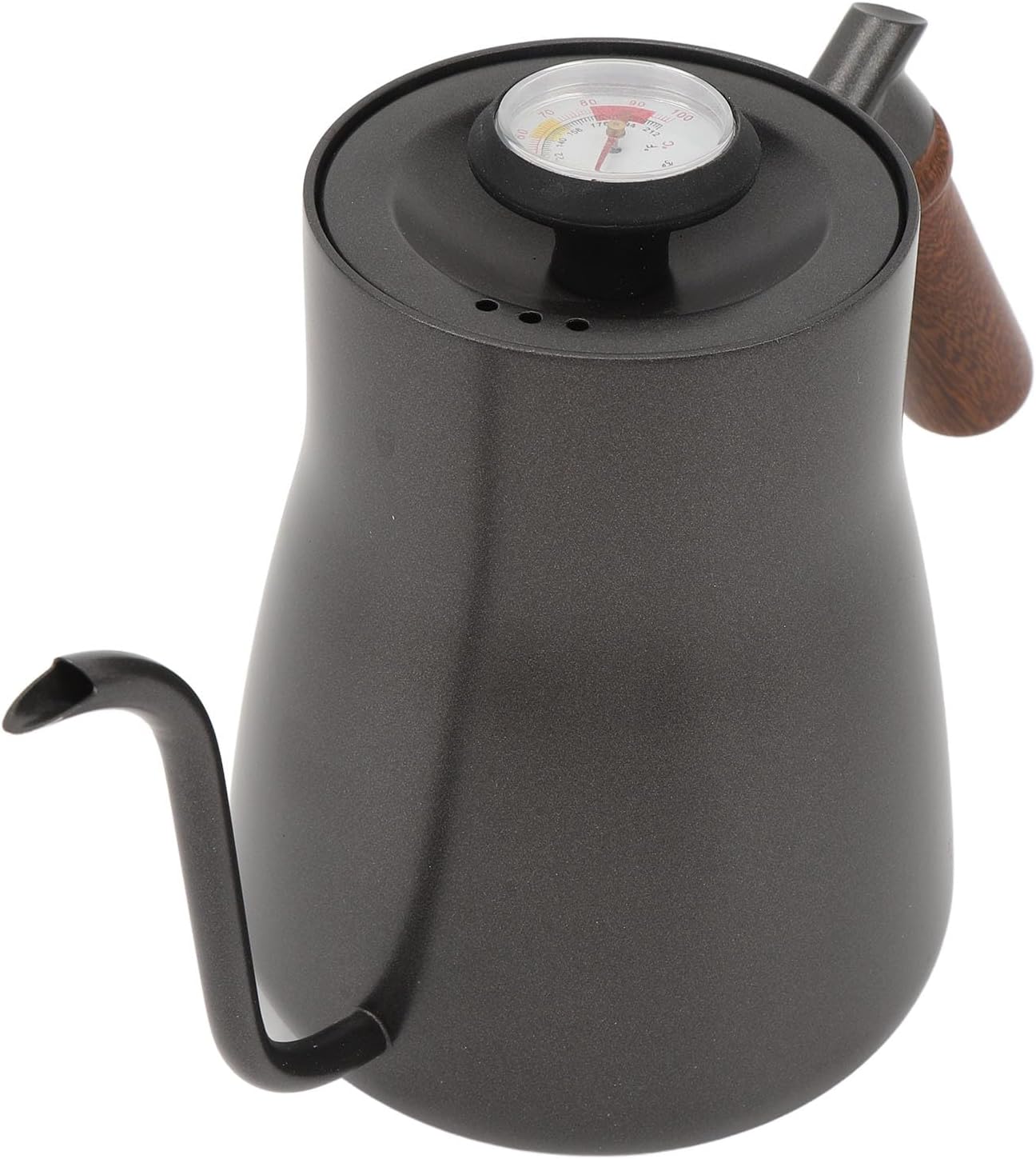 Gooseneck Kettle, 850ml Stainless Steel Pour Over Kettle with Builtin Thermometer for Precise Brewing Temperature, Stovetop Slim Spout Design for Home Office Travel