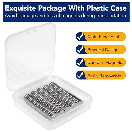 Vista 27 de DIYMAG Imanes pequeños, 120 mini imanes para refrigerador para manualidades, multiusos, pequeños y fuertes imanes redondos para refrigerador