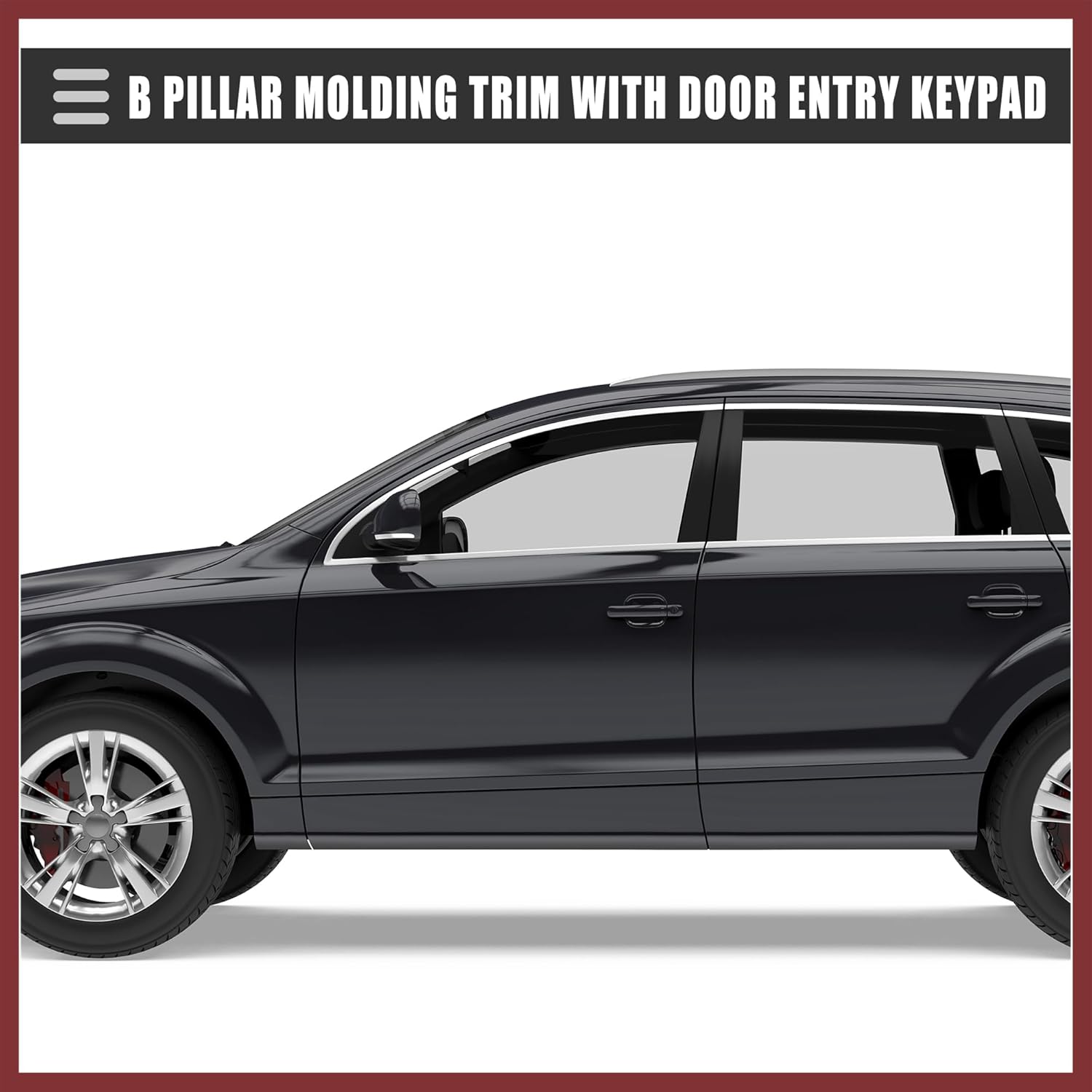 B Pillar Trim, Left Driver Side Door Entry Keypad Pillar Trim Panel, for Ford Explorer 2011-2019, Plastic, DB5Z-782055-AC, Black Replace Parts