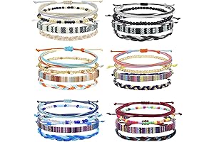 Colorful Handmade Assorted Styles Anklets in Bulk 24 pcs Braided Adjustable Boho Surfer Beach Bracelets