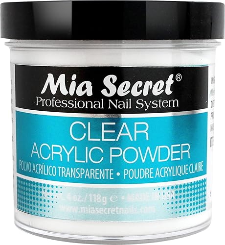 Mia Secret sistema profesional de uñas- Polvo acrílico transparente 4 onzas