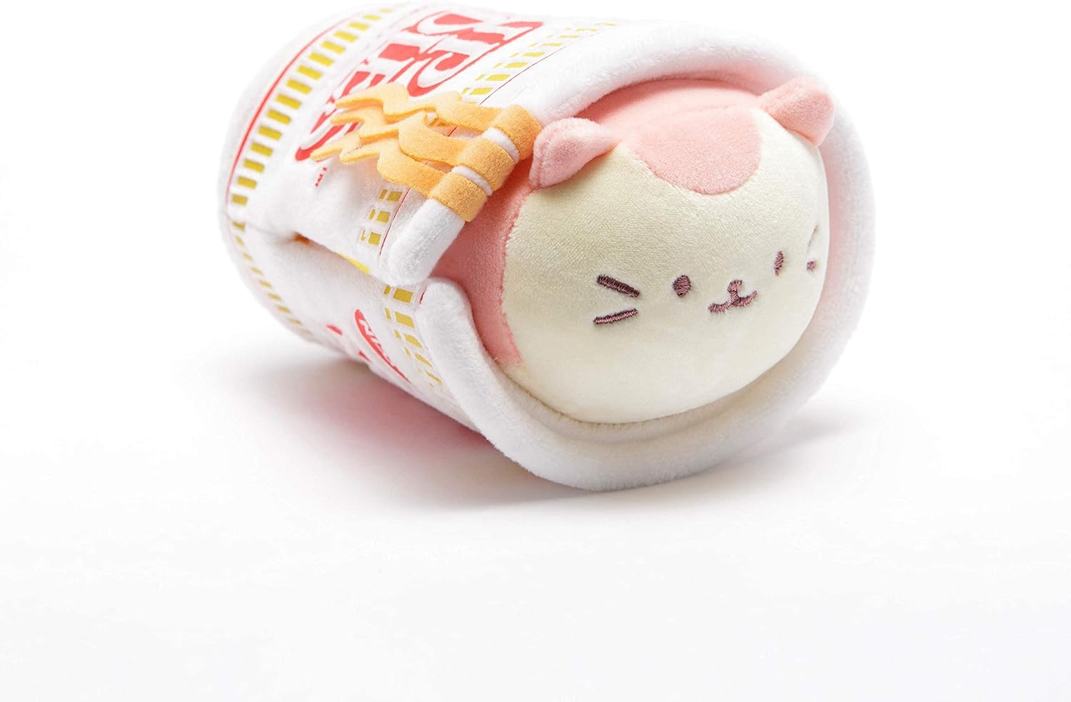 Anirollz Stuffed Animal Plush Toy - Official Nissin Cup Noodle Roll Blanket Outfitz Doll |Soft, Squishy, Warm, Cute, Comfort, Safe| Pillow with Kitty - Birthday Decorations Gift 6" Kittiroll