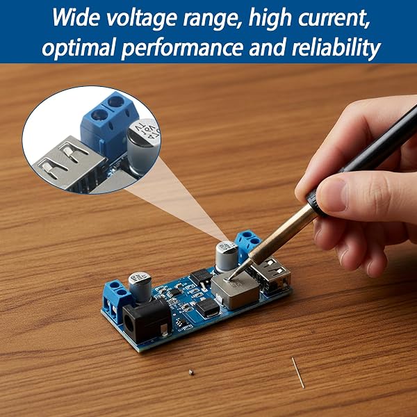 2Pcs DC-DC 5A Power Buck Converter, Power Down Module, 12V to 5V/24V to 12V High Efficiency Voltage Regulator, Step-Down Module with USB Port for DIY Electronics Projects, 9-36V Input Compatibility - 4