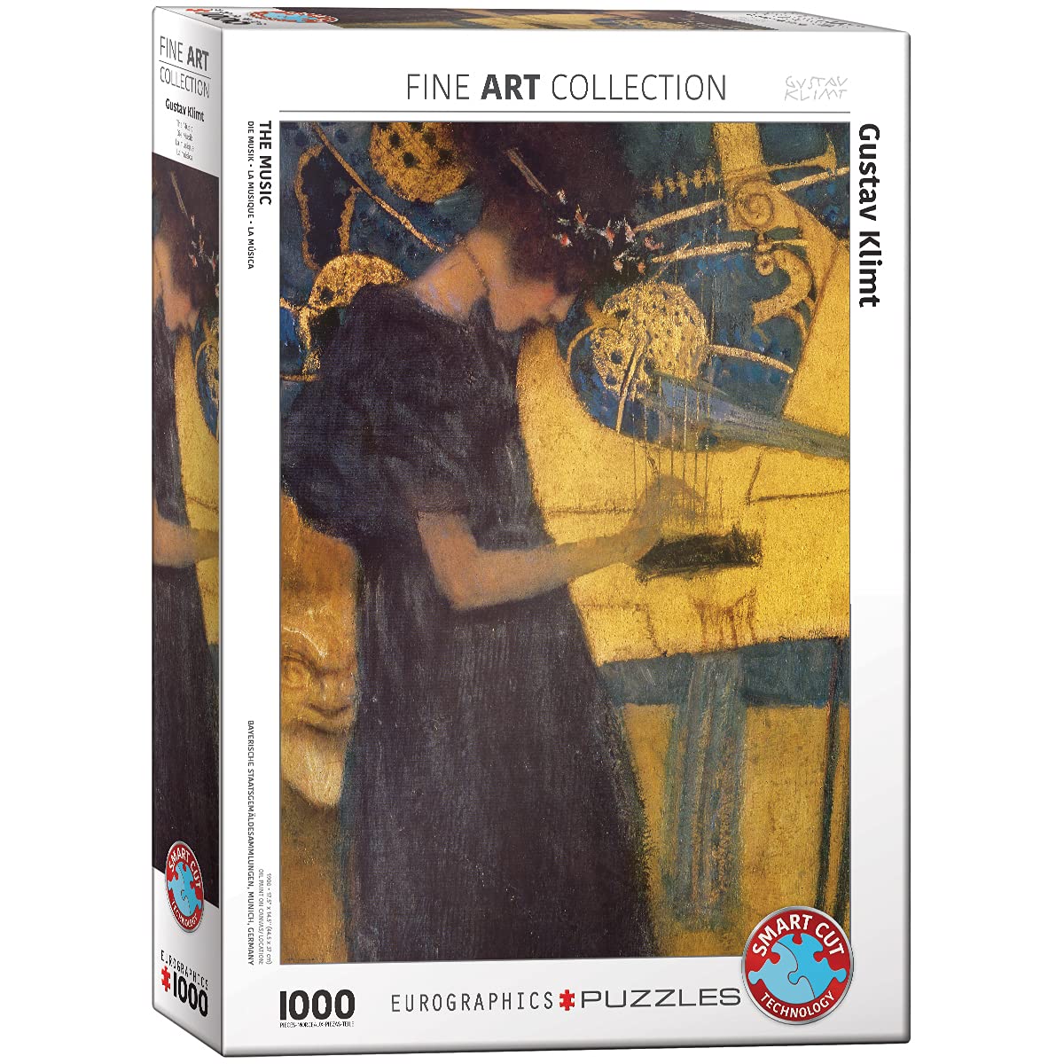 The Music by Gustav Klimt 1000 piece jigsaw puzzle 680mm x 480mm