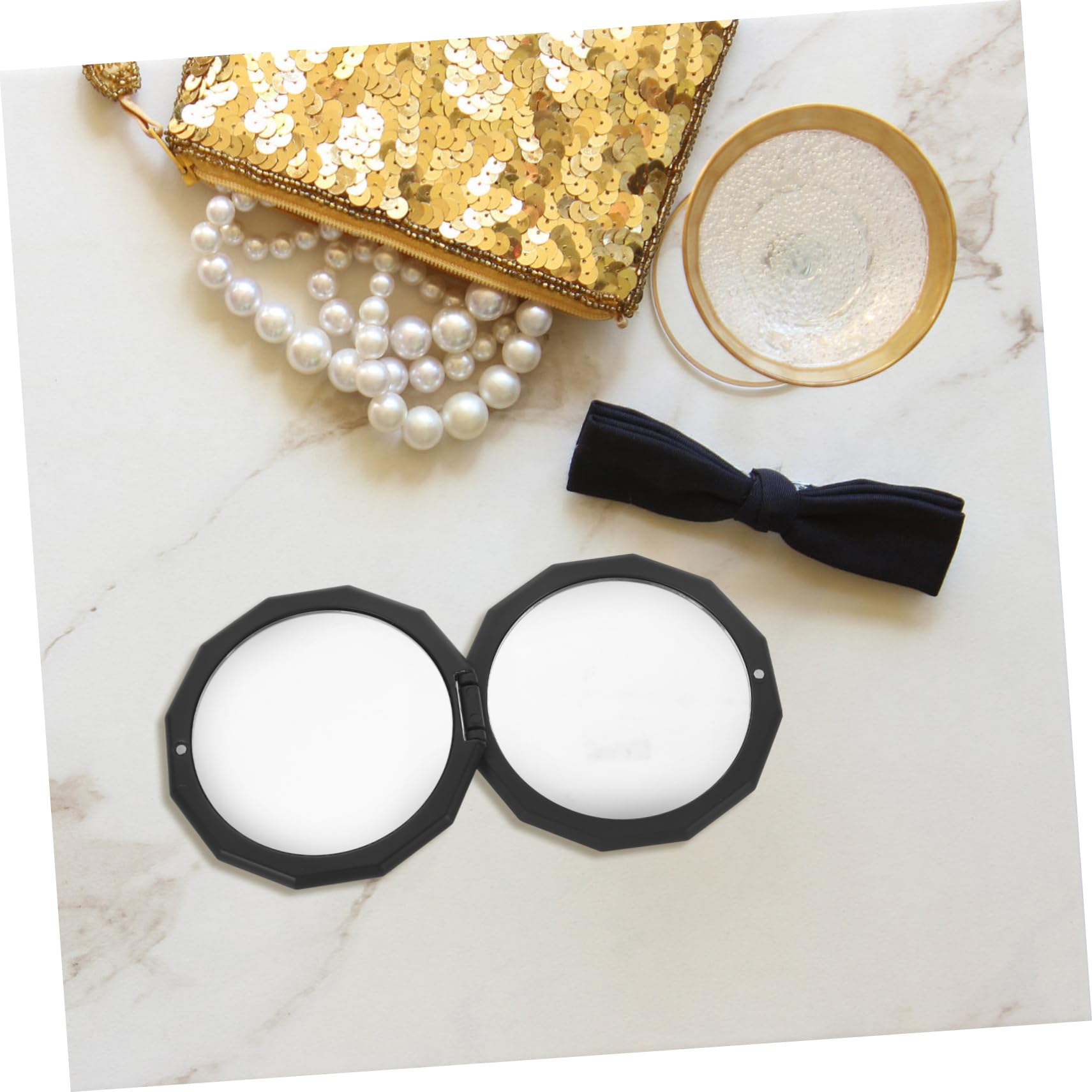 VALICLUD 3 Pezzi Specchietto Pieghevole con Ingrandimento Compatto Doppia Portatile per Make Up Viaggio per Donne e Ragazze Design