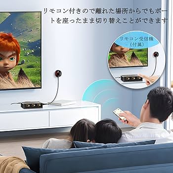 Amazon | HDMI切替器3入力1出力4K60Hz【リモコン改良】 HDCP2