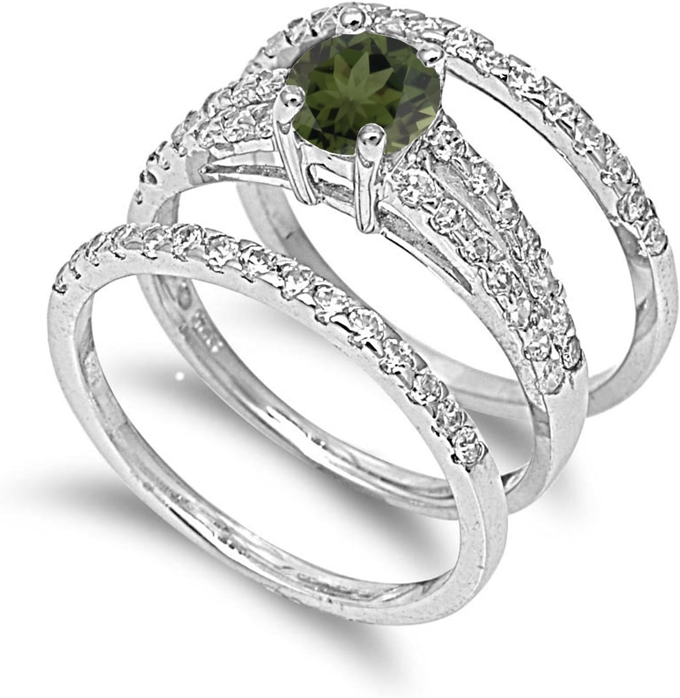 CHOOSE YOUR COLOR Sterling Silver Round Ring
