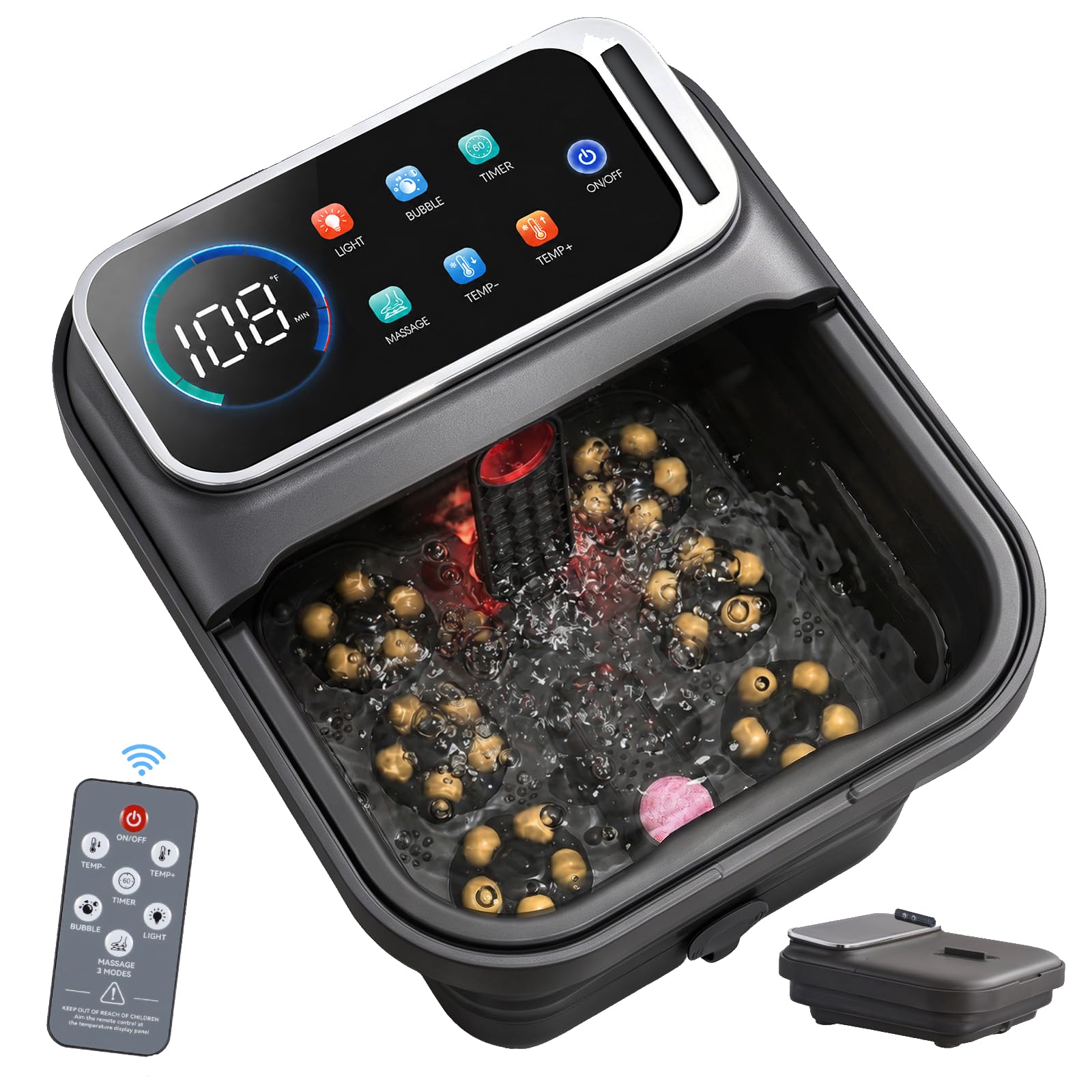 View 1 of AAOBOSI Collapsible Foot Bath with Heat & Massager