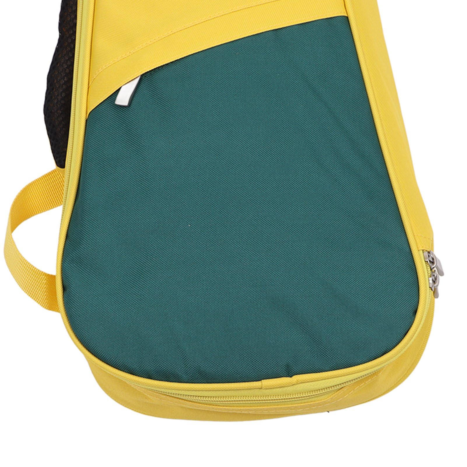 Keenso Zaino Imbottito per Ukulele con Spallacci Regolabili per Ukulele da 23 Pollici e 24 Pollici, Tessuto Oxford Impermeabile, Resistente e Protettivo (Giallo verde scuro)