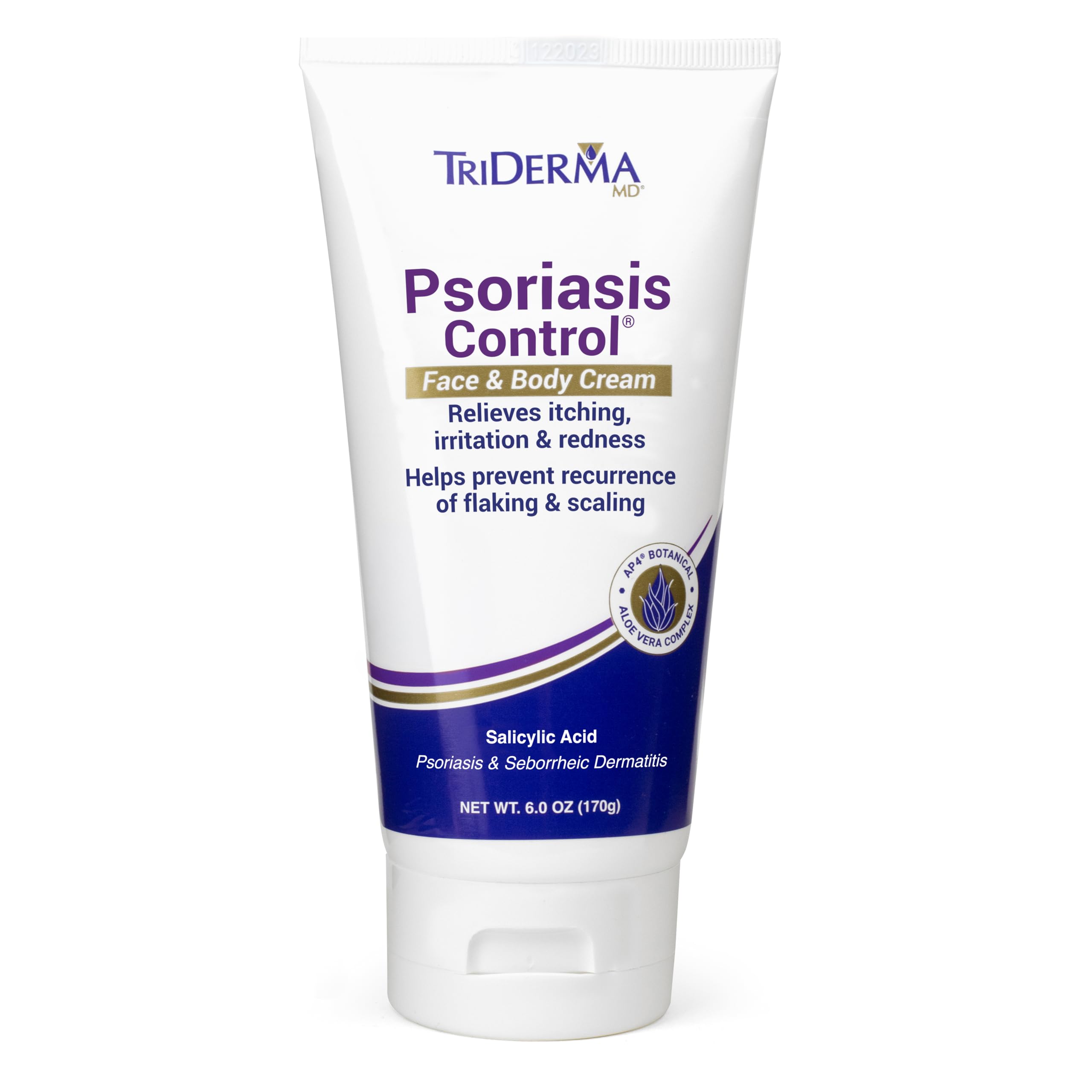TriDerma Psoriasis Control Face & Body Cream - Maximum Strength 3% Salicylic Acid, AP4 Aloe Vera Gel, Urea Cream - Extra Moisturizing Treatment, No