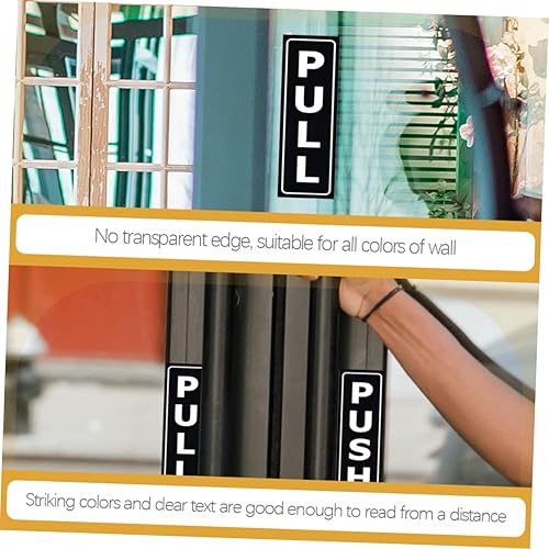 Miniatura 9 de OSALADI 6 Sets Pull Push Wall Push Door Sign Wall Marker Door Sign Self Adhesive Shop Window Push Sign Store Push Signs Glass Doors Push Signs