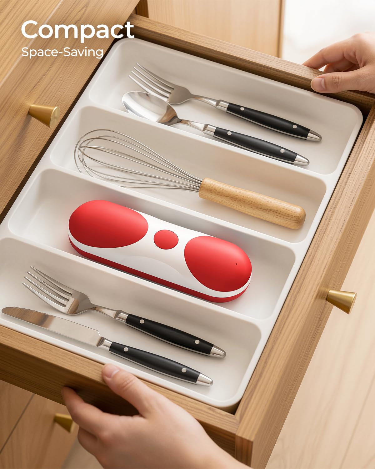 Apriscatole elettrico ricaricabile per cucina per anziani con artrite, alimentato a batteria senza fili, automatico, taglio laterale, bordo liscio, vivavoce, per lattine piccole o grandi