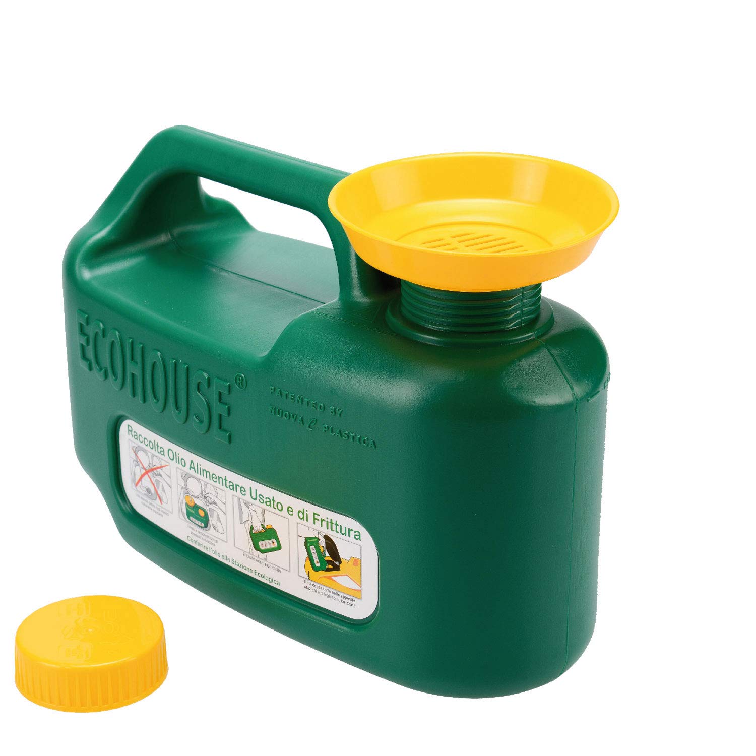 Ecotanica Riolo - Contenitore Per Olio Esausto Da 6 Litri, Nero, In Polietilene Ad Alta Densità - Foto 9