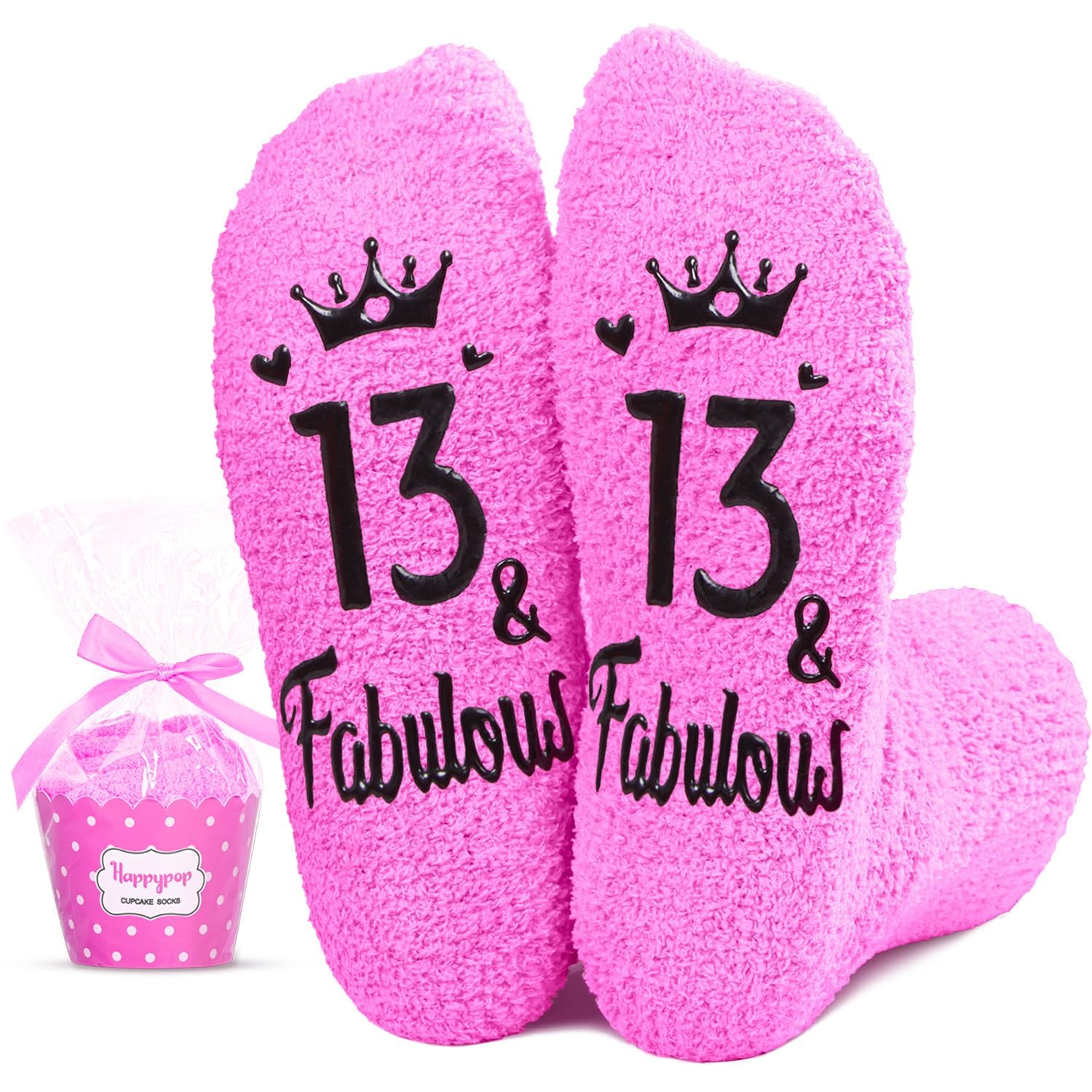 HAPPYPOP 13th Birthday Gift Ideas for Girls - Socks Birthday Gifts for 13 Year Teenage Girls