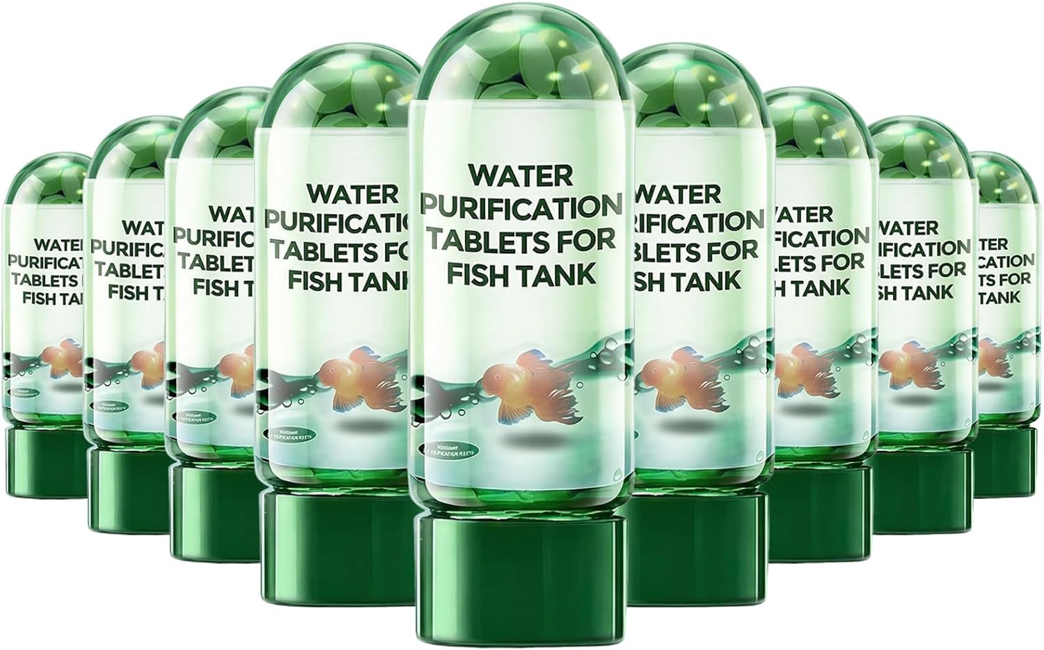 Powerful Aquarium Water Purification Tablet, Water Purification Tablets for Fish Tank, Efficient Clear Turbidity & Improve Water Quality, New Year's Gift for Aquarium Enthusiasts (9pcs)