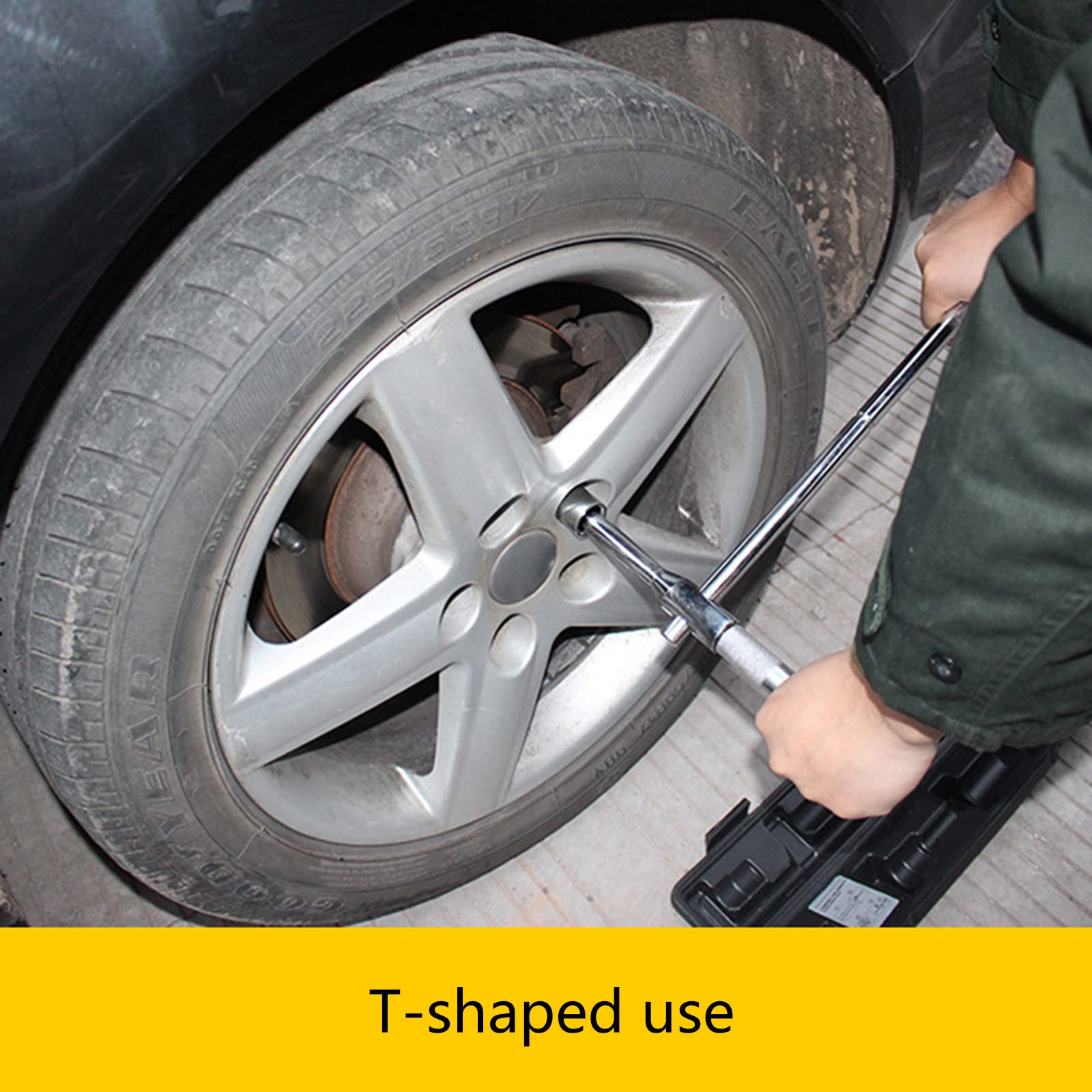 Llave de rueda para llave cruzada para clases de rueda cruzada, removedor de enchufe, herramienta de reparación de ruedas de coche, repuesto de neumáticos de coche, 17-23 m