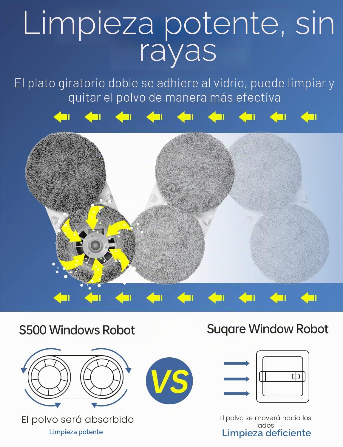 S500 Robot Limpiacristales Limpia Cristales Robot Eléctrico (S500)
