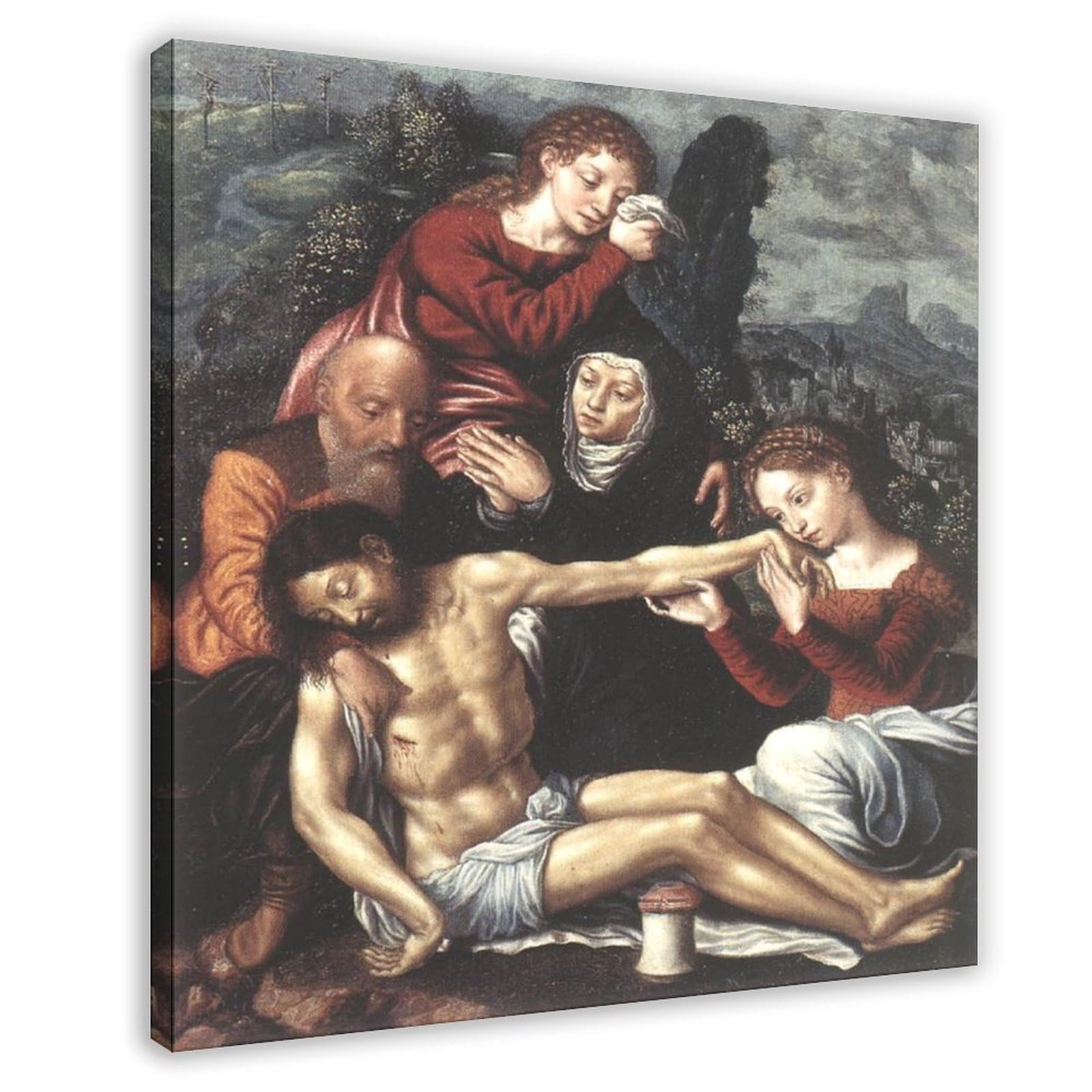 Impression sur toile Jan Van Hemessen - Décoration murale table 30x30 - 6