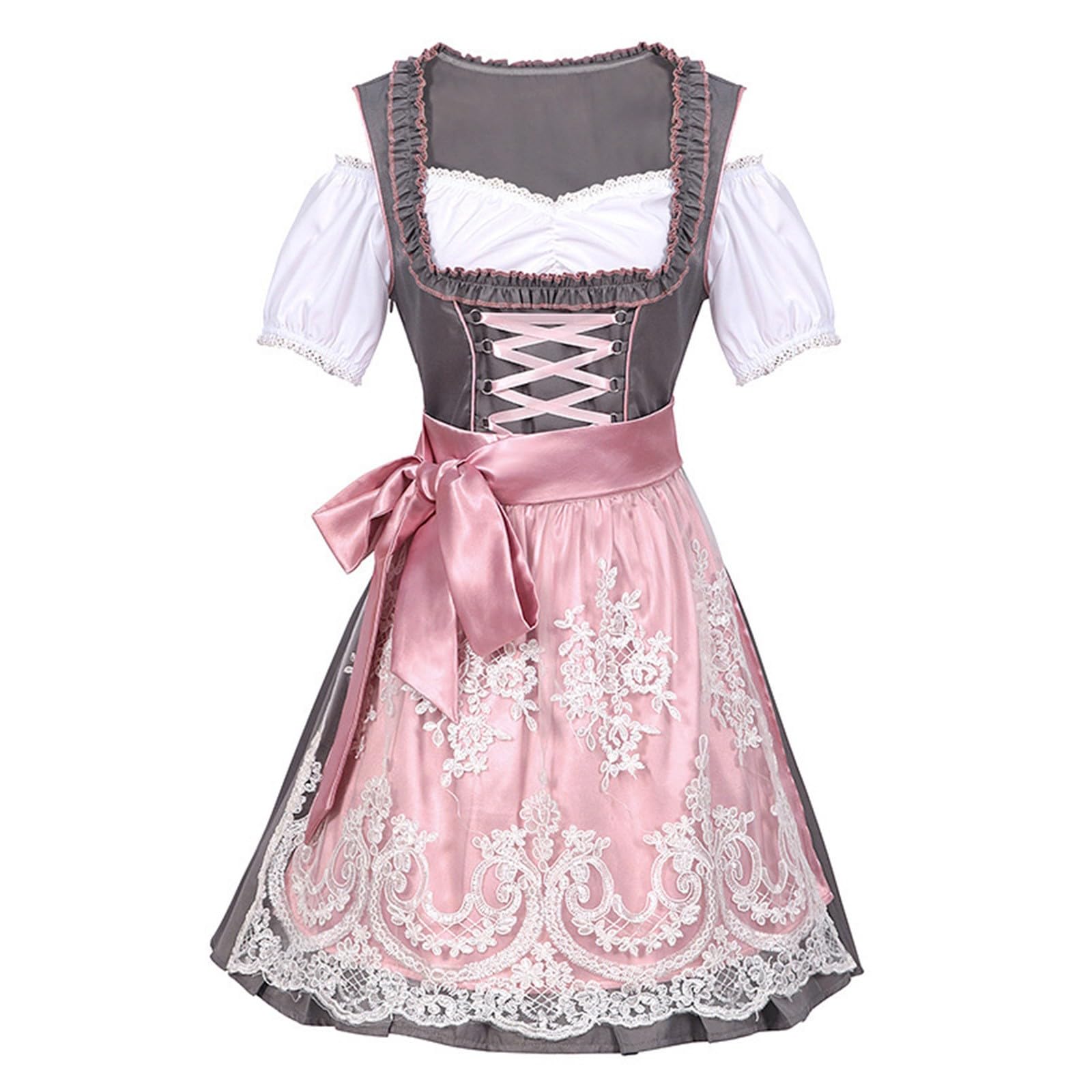 Vestido tradicional midi para Oktoberfest y fiestas populares traje tirolés femenino completo 6