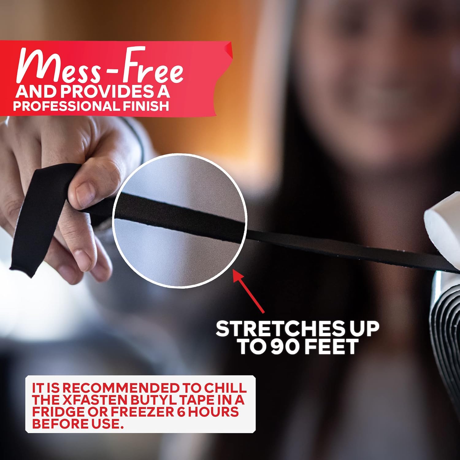 Buy XFasten Black Butyl Seal Tape 1/8Inch x 3/4Inch x 30Foot Leak