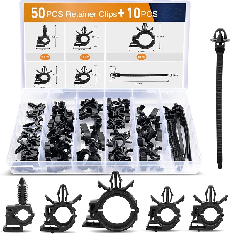 Clips de roteamento para chicote elétrico GOOACC GRC-91 – 60 peças em 6 tamanhos