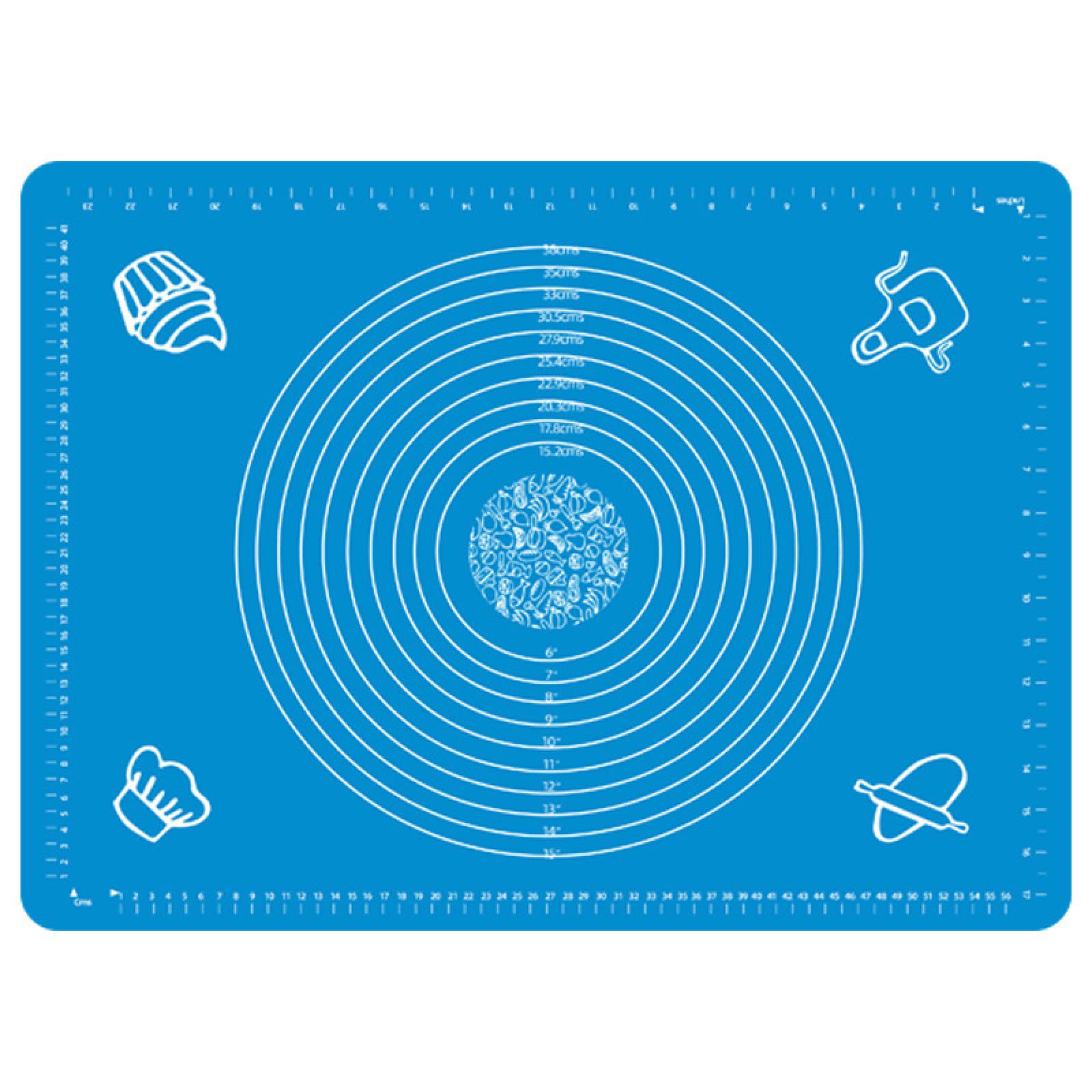 Alfombrilla de silicona antiadherente para repostería, alfombrilla antideslizante para repostería, molde para hornear, herramientas de cocina, 1 unidad, azul, XXL
