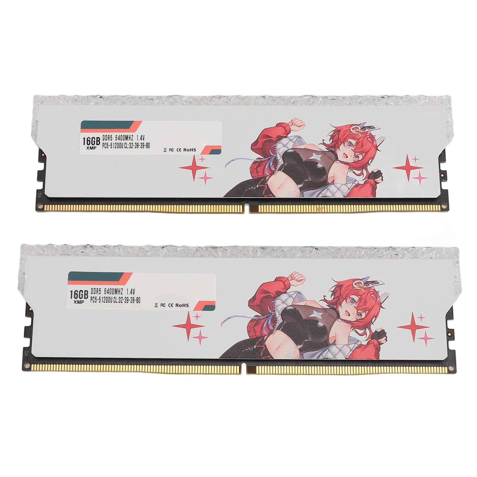 RGB DDR5 32GB Kit 2x16GB 6400MHz PC5-51200U CL32-39-39-80 Modulo di Memoria Desktop Ram con XMP3.0, Supporto EXPO (stile 1)
