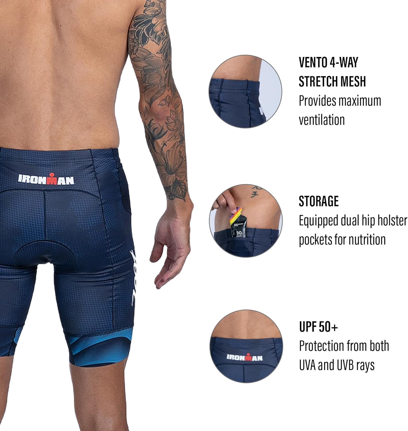 Zoot Men’s LTD 9-Inch Triathlon Shorts, Endurance Cycle Padded Shorts, for Swim, Bike, Run with Quick Drying UPF 50 + Fabric