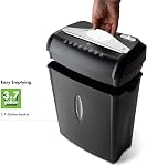 Aurora High Security Paper and Credit Card Shredder with 3.7-Gallon Wastebasket, 8-Sheet Cross-Cut with Basket
