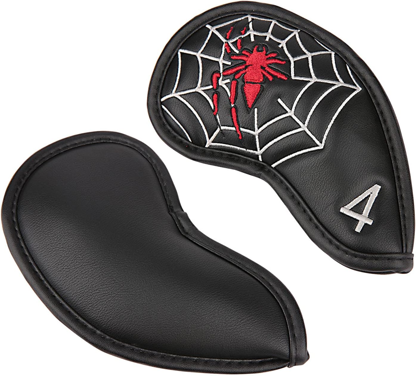 Golf Builder Spider Embroidery Black Golf Club Driver/Fairway Wood/Hybrid/Iron Head Cover