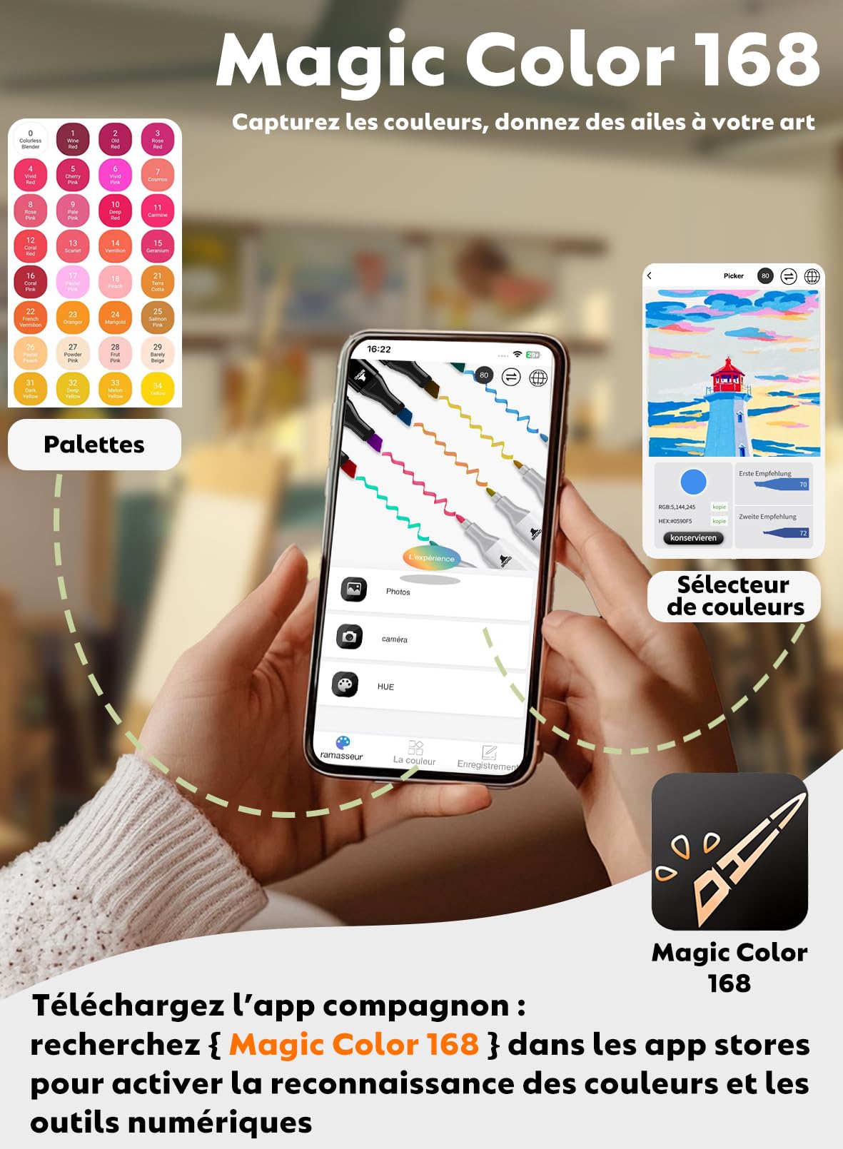 320 Couleurs Feutres Acrylique, Acrylic Marker Double Pointe