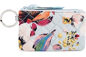 Vera Bradley Women's Cotton Zip ID Case Wallet, Sea Air Floral